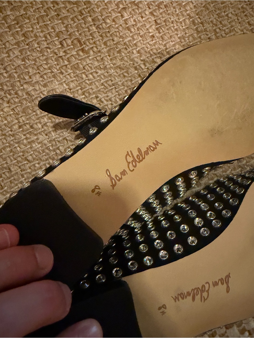 Sam Edelman Black Studded Mary Jane Flats - Picture 4 of 4